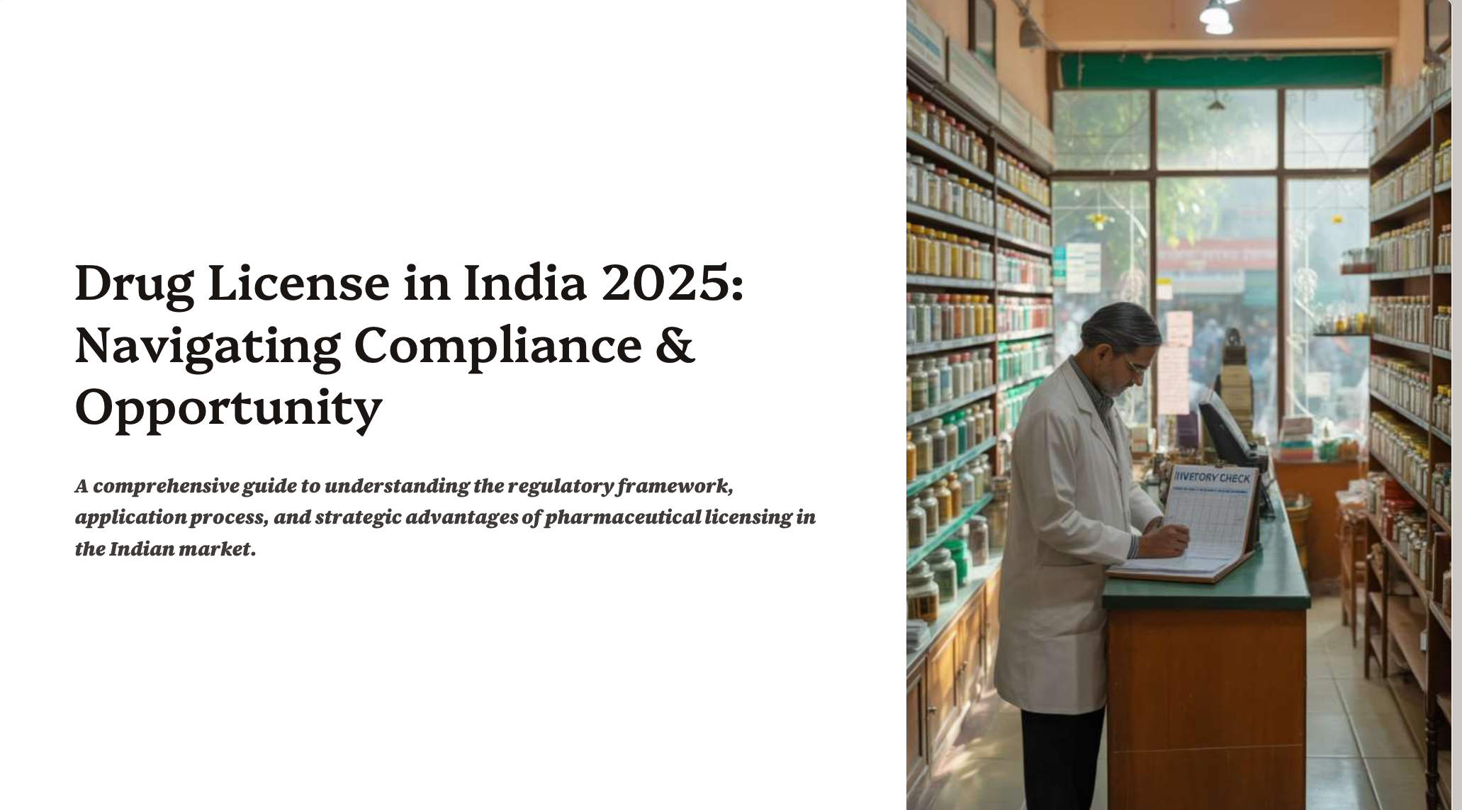 Drug License in India 2025: Navigating Compliance & Opportunity